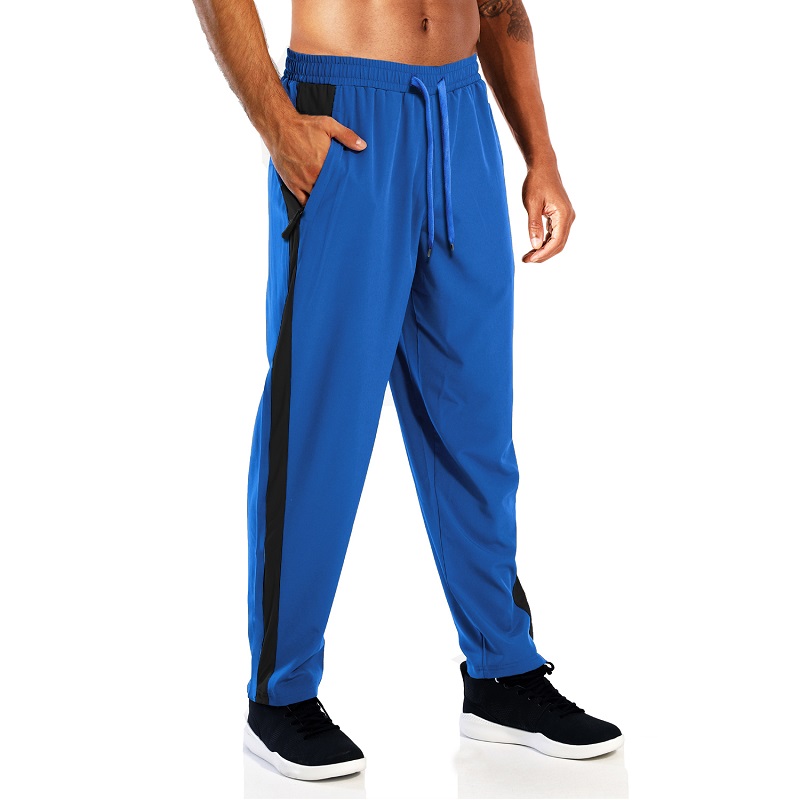 Jogging Fast Dry Strip fabricant de pantalons masculins bon marché polyester polyurethane gymnase masculin pantalon d 'été